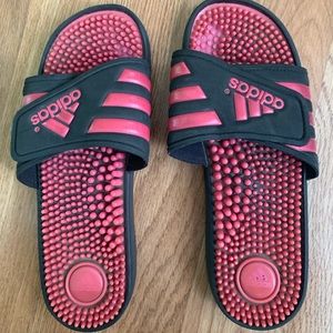 Adidas pink slides. Size 8